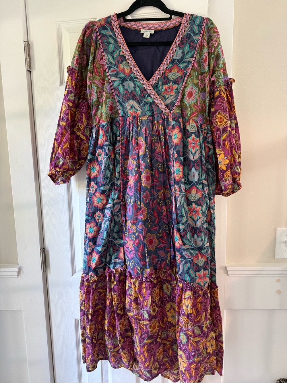 Sundance Tropic Dreams Floral Dress Boho Size Medium EC2